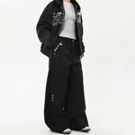 American Retro Deconstructed Rivet Scimitar Pants