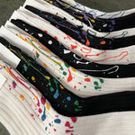 Splash Ink Thick Line Crew Socks