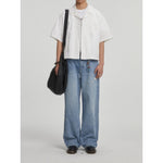 Boxy-fit Cotton Utility Short-sleeve Cotton Shirt