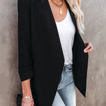 Zeagoo Women's Casual Solid Color Pocket Cardigan Blazer