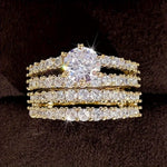 Radiant Halo Ring Set