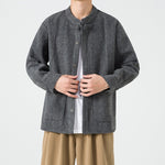 Stand Collar Retro Loose Casual Shirt