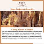 Buddha Stones Weathered Stone Om Mani Padme Hum Strengthen Bracelet
