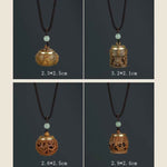 Buddha Stones Tibet Green Sandalwood Rosewood Om Mani Padme Hum Lotus Positive Soothing Necklace Pendant