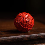 Buddha Stones Tibet Om Mani Padme Hum PiXiu Copper Coin Small Leaf Red Sandalwood Cinnabar Protection Key Chain