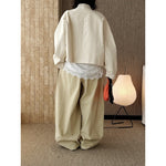 Women's High-waisted Pleated Belted Wide-leg Casual Trousers