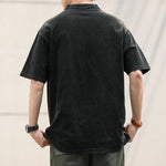 Vintage Washed POLO Neck T-Shirt