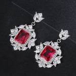 Buddha Stones Emerald Crystal Red Corundum Confidence Courage Ring Earrings Necklace Pendant