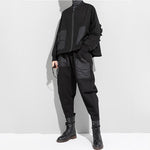 Casual Patchwork Pocket Harem Pants