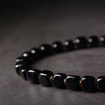 Buddha Stones Ebony Wood Dzi Bead Copper Peace Couple Bracelet