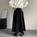Buttoned Loose Wide-leg Culottes