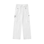 Waist Lapel Side Pockets Buttons Trousers