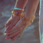 Buddha Stones 108 Mala Beads 925 Sterling Silver Citrine Sandalwood Turquoise Protection Prosperity Bracelet