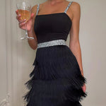 Zeagoo Embellished Tassel Dress