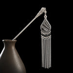 Buddha Stones Water Drop Lily of the Valley Flowers Tassels Confidence Hairpin
