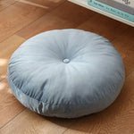 Buddha Stones Lotus Simple Pattern Linen Meditation Seat Cushion Home Living Room Decoration