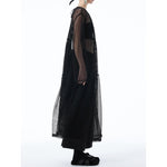 Women's Elegant Sheer Mesh Midi Dress