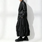 Japanese Loose Soft PU  Leather Blazer Jacket