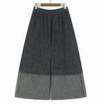 Square Neck Raw Edge Denim Vest Patchwork Jeans Two-Piece Set