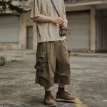 Large Pocket Cropped Casual Pants