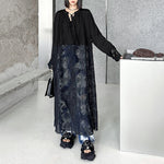 Lace Panel Long Dress