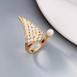 Angelic Pearl Wing Ring