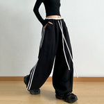 High-waisted Loose-fitting Wide-leg Sweatpants