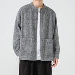 Stand Collar Retro Loose Casual Shirt