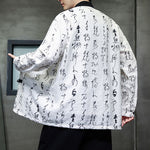 Contrast Patchwork Print Stand Collar Long-sleeved Shirt