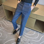 Casual Slim-fit Striped Trousers