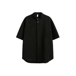 Summer Stand-up Collar Draped Shirt