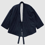 Zen-inspired Diagonal-front Tie Cotton Coat