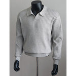 Seagull Collar Long-sleeved Knit Sweater