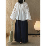 Women's Drawstring Elastic-waist Loose Casual Pants