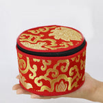 Buddha Stones Tibetan Singing Bowl Storage Bag with Zipper Closure Decoration
