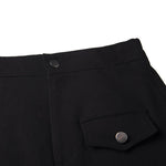 French Denim Patchwork Mesh Skirt