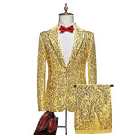 Sequined Suit Set Stage Performance Party Tuxedo