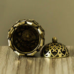 Buddha Stones Tibetan Mini Lotus Pattern Meditation Copper Incense Burner