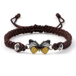 Buddha Stones Butterfly Freedom Love String Charm Bracelet