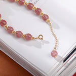 Buddha Stones 925 Sterling Silver Strawberry Quartz Year of the Rabbit Hetian Jade Moonstone Healing Bracelet (Extra 35% Off | USE CODE: FS35)