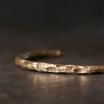 Buddha Stones Tibetan Bump Texture Copper Luck Cuff Bracelet Bangle