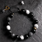 Buddha Stones "All the Best for Strength and Grounding" Obsidian Bracelet Includes Gift Message Card