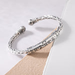 Buddha Stones Viking Style Twisted Braided Pattern Copper Balance Bracelet Bangle