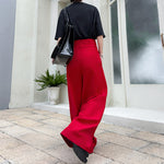 Loose Wide-leg Draped Straight-leg Suit Trousers