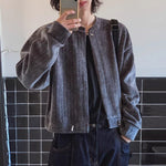 Loose-fitting Casual Crew Neck Jacket