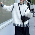 Pink Mink Cashmere Loose Knit Sweater
