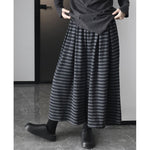 Thick Striped Cropped Trousers