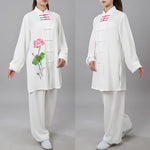 Buddha Stones Lotus Flower Leaf Pattern Tai Chi Meditation Prayer Spiritual Zen Practice Clothing Women's Set (Extra 30% Off | USE CODE: FS30)