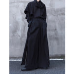Deconstructed Ribbon Straight Wide-Leg Trouser Culottes