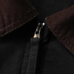Retro Corduroy Collar Patchwork Loose Jacket